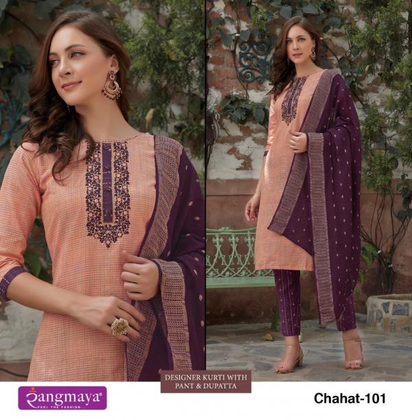 Rangmaya Chahat Cotton Designer Exclusive Embroidery Readymade Suit